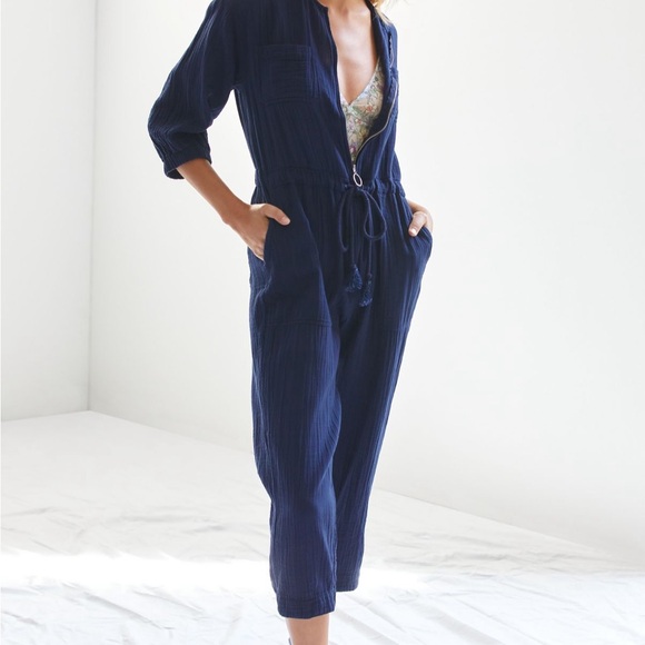 Anthropology Sundry Navy Blue Women's Jumpsuit - Picture 1 of 5